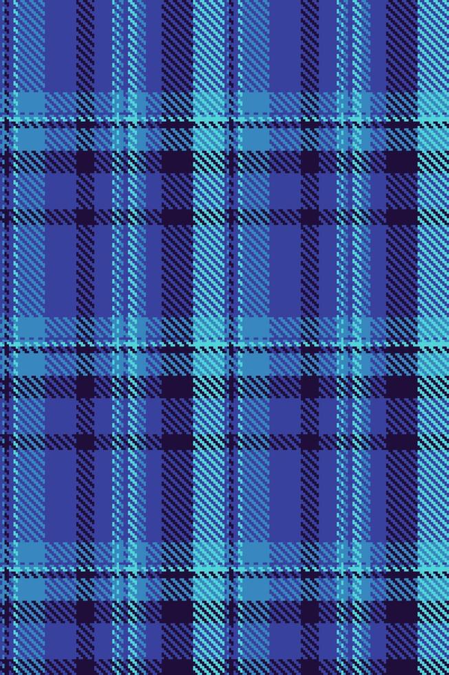Glamour texture background, inspiration fabric plaid check. Cozy pattern seamless tartan textile in cyan and blue colors. vector