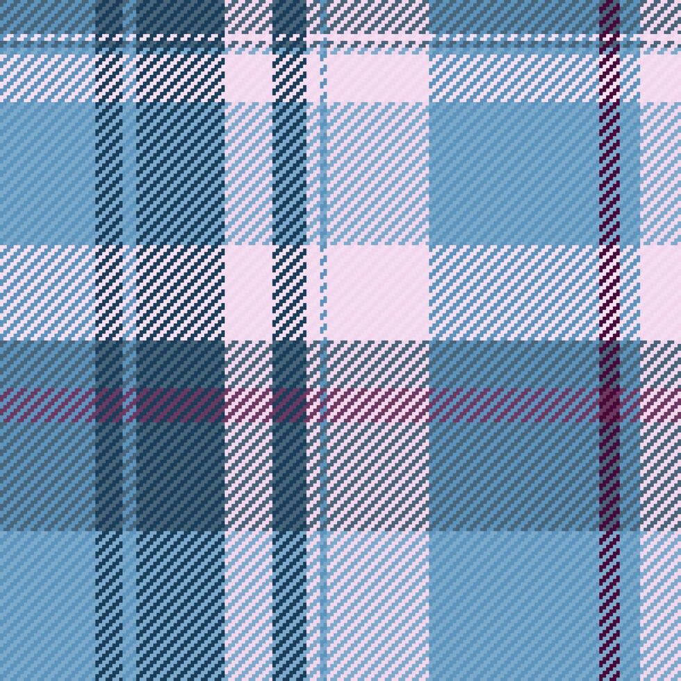 Elegant pastel plaid pattern in soft blues and pinks. Ideal for textile design, fashion, websites, and branding projects. vector