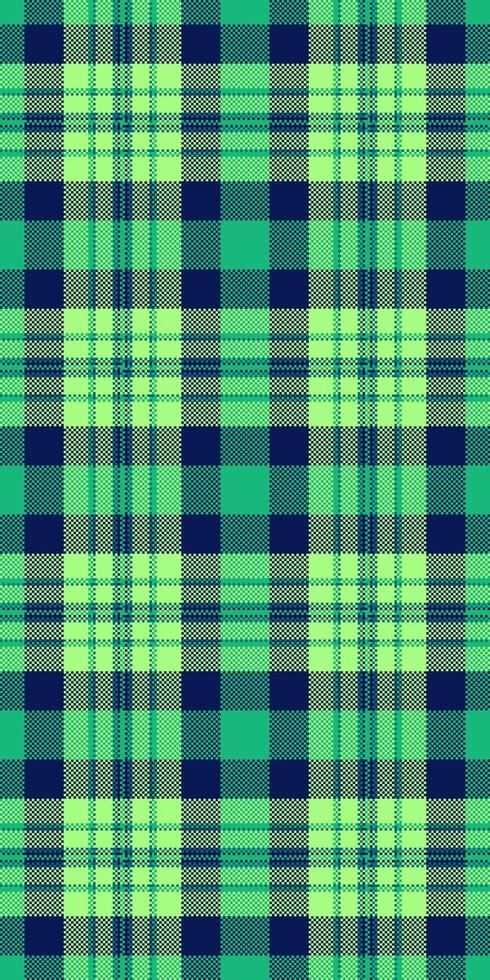 Damask fabric background, bandanna tartan plaid textile. Marriage seamless pattern check texture in green and blue colors. vector