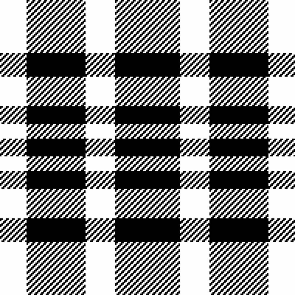 Stylish black and white plaid pattern. Perfect for textile design, web backgrounds, or fashion projects. This bold, graphic texture offers a versatile and timeless aesthetic. vector