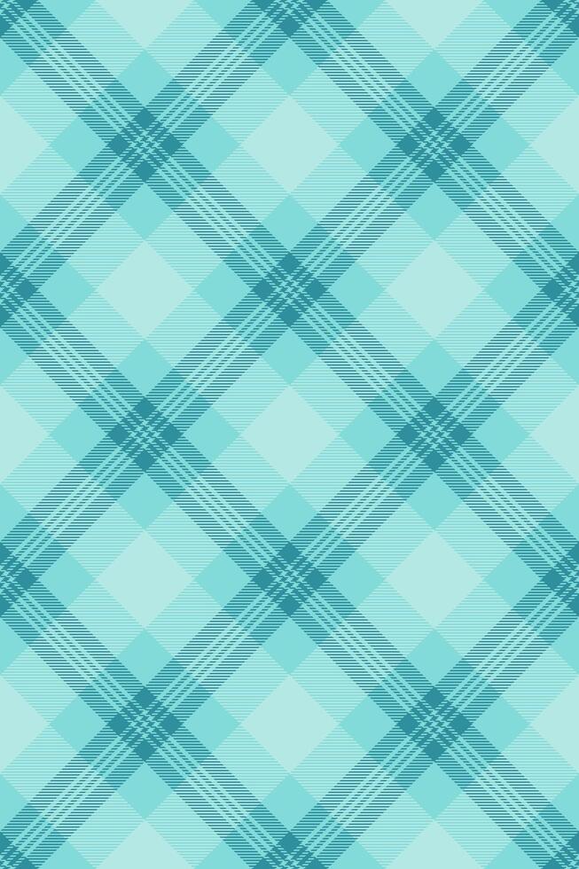 Serene aqua and teal plaid pattern. Perfect for textile design, website backgrounds, or crafting projects. This soft, repeating texture evokes calmness and sophistication. vector
