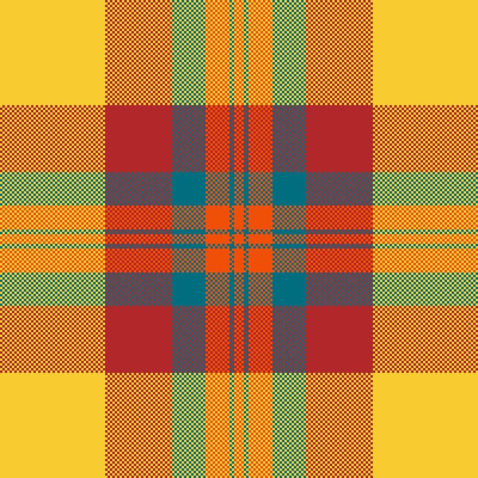 Vibrant autumnal plaid pattern in warm, earthy tones. Perfect for textile design, fashion, and website backgrounds. vector