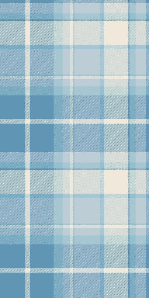Isolation pattern texture, sensual plaid fabric background. Fur check tartan seamless textile in light and cyan colors. vector