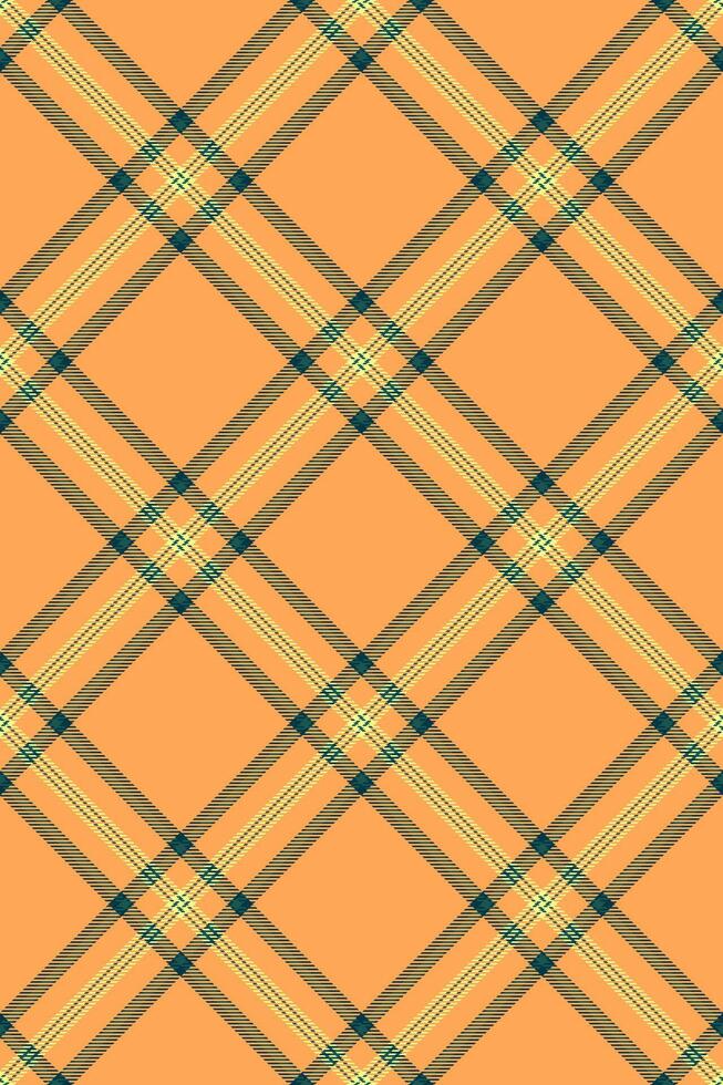 Vibrant peach plaid pattern. Perfect for textile design, fashion, website backgrounds, or autumnal themed projects. vector
