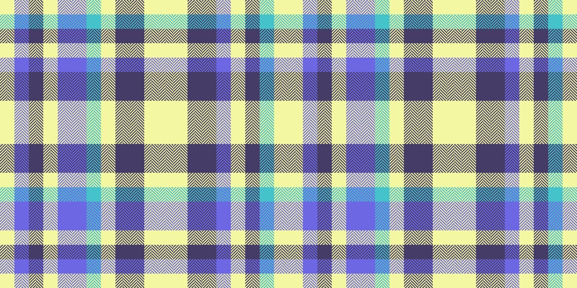 Vibrant pastel plaid pattern in yellow, blue, and purple. Perfect for textile design, website backgrounds, or fashion projects. vector