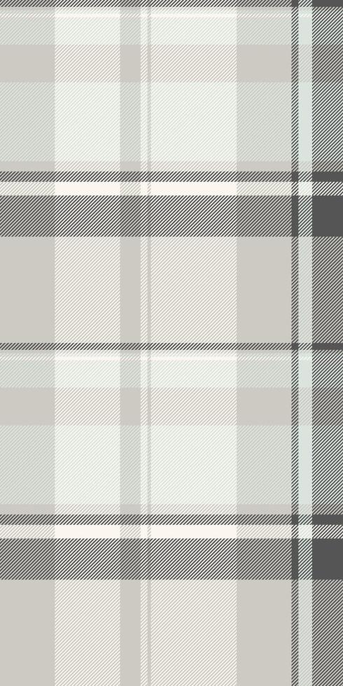 Design background texture , cool check pattern plaid. Velvet tartan fabric seamless textile in pastel grey and sea shell colors. vector
