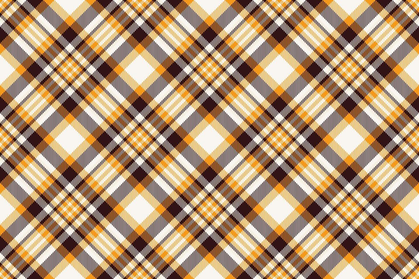 Vibrant orange, brown, and white plaid pattern. Perfect for autumnal designs, textiles, or website backgrounds. vector