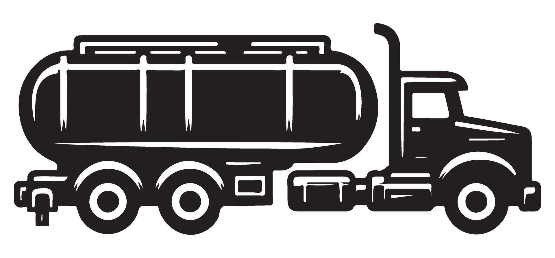 Silhouette Tanker Truck Illustration for Transportation and Logistics Needs vector