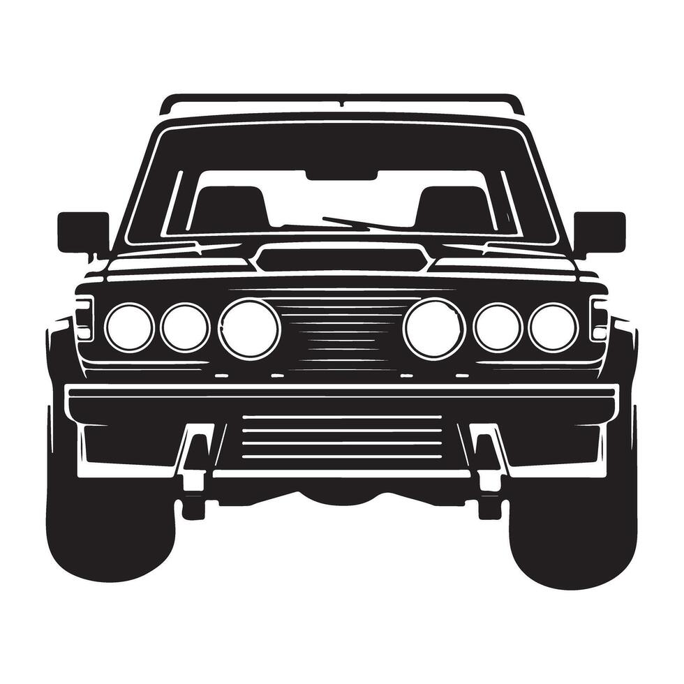 Off Road SUV Silhouette Illustration for Adventure Enthusiasts vector