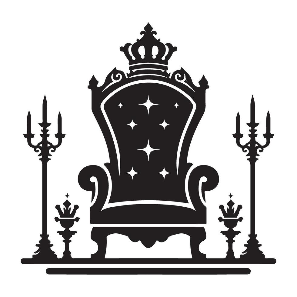 Majestic Throne Illustration Royalty Symbol for Graphic Design Needs vector