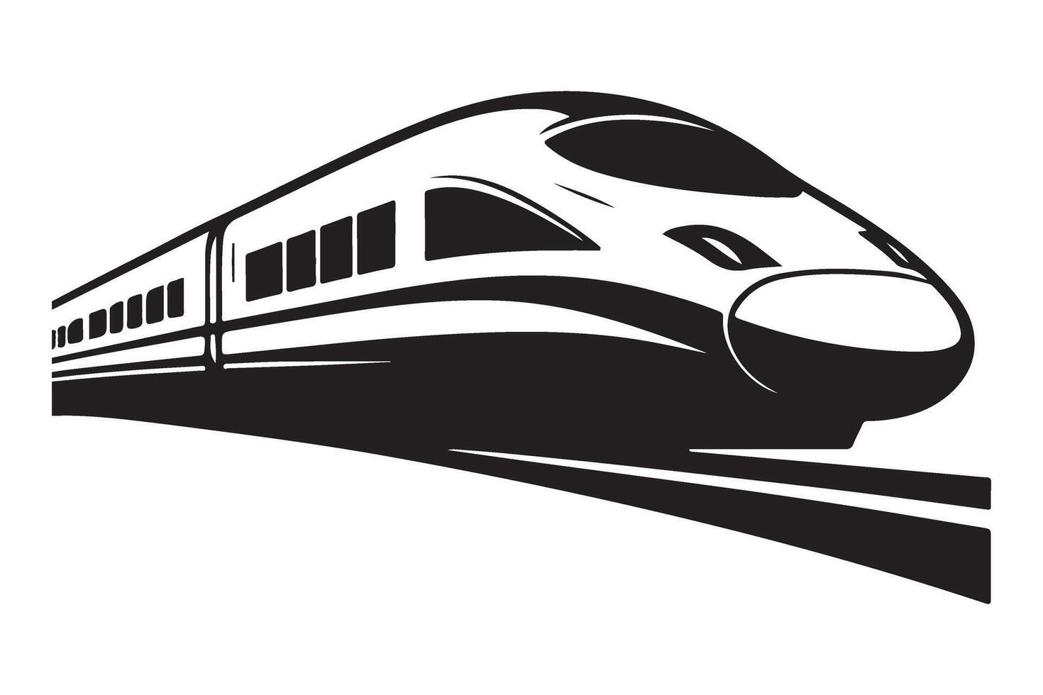 High Speed Train Illustration Symbolizing Modern Transport Innovation vector