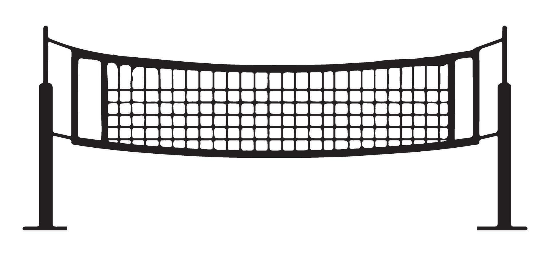 Volleyball Net Illustration for Sport and Recreation Activities vector