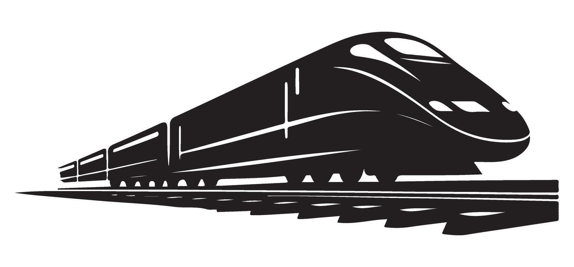 High Speed Train Illustration for Railway Transport and Travel vector