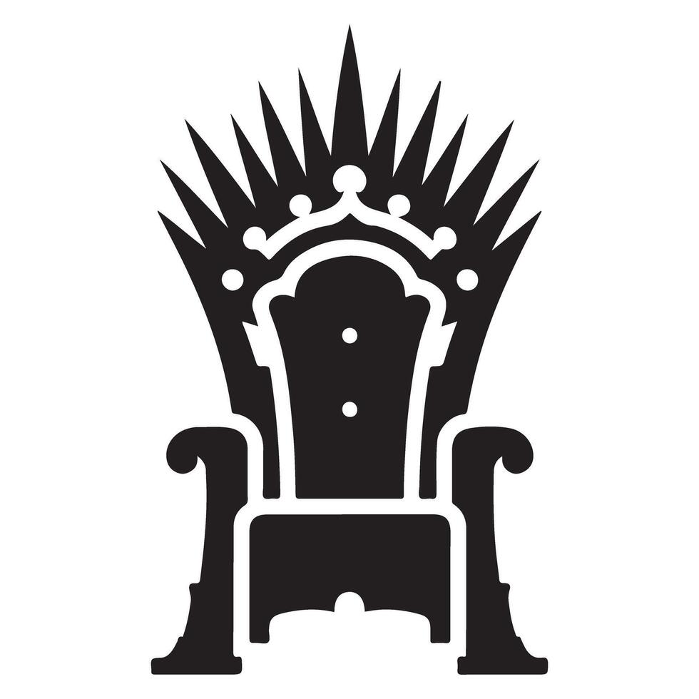 Silhouette of Iron Throne a Symbol of Power and Authority vector