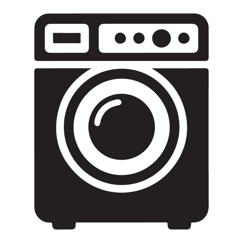 Washing Machine Front Load Illustration for Laundry and Cleaning vector