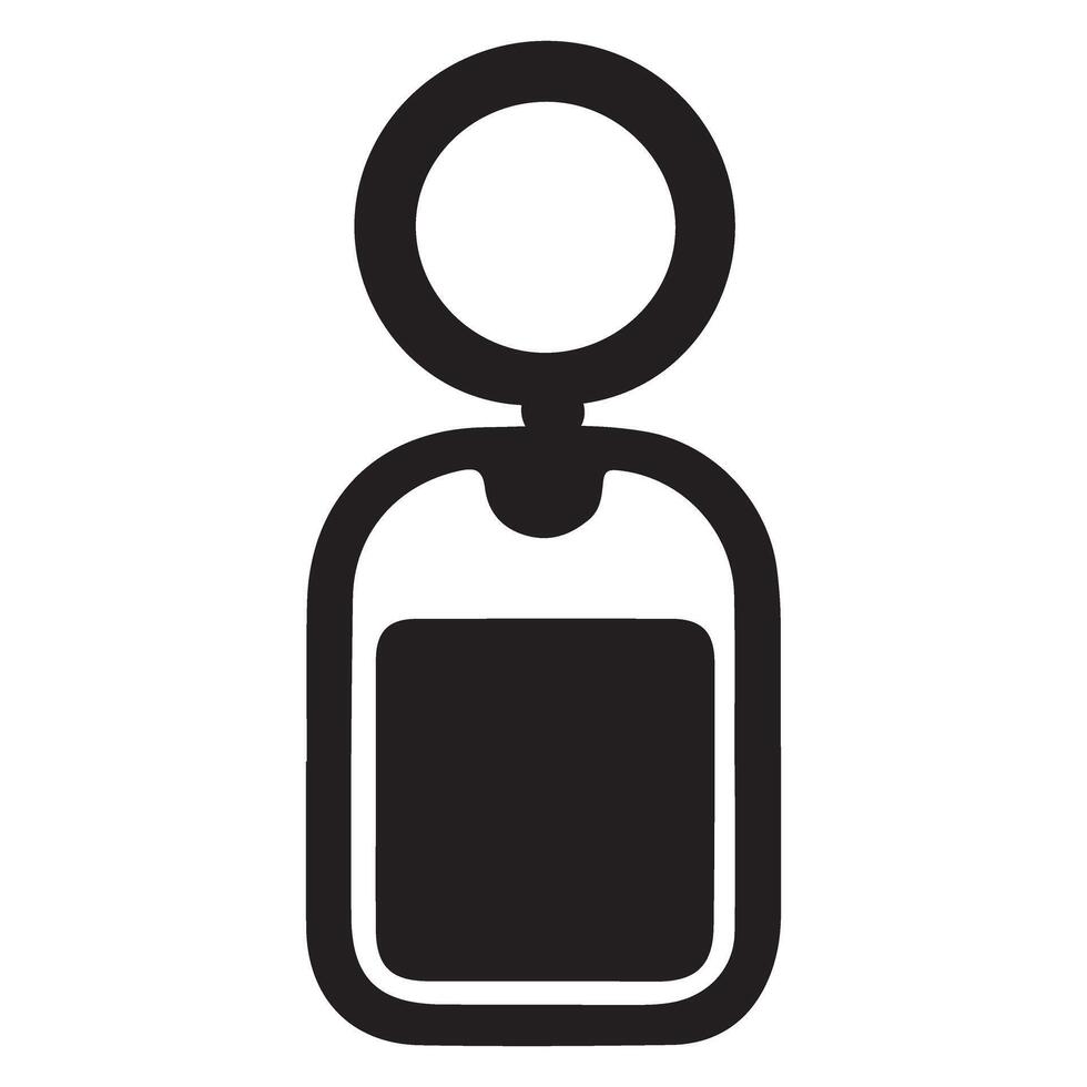 Simple Key Chain Tag Icon Illustration for Personalization vector