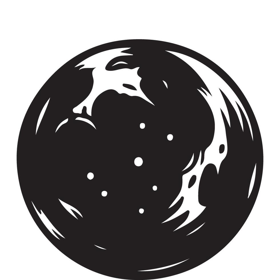 Ethereal moon with craters silhouette a stunning illustration design vector