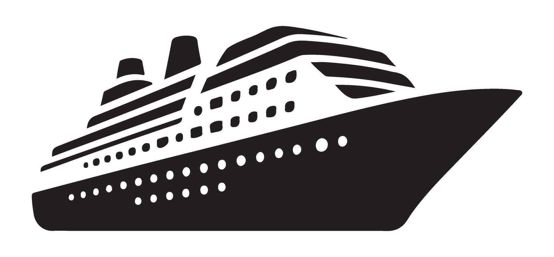 Cruise Ship Illustration for Travel and Vacation related Designs vector