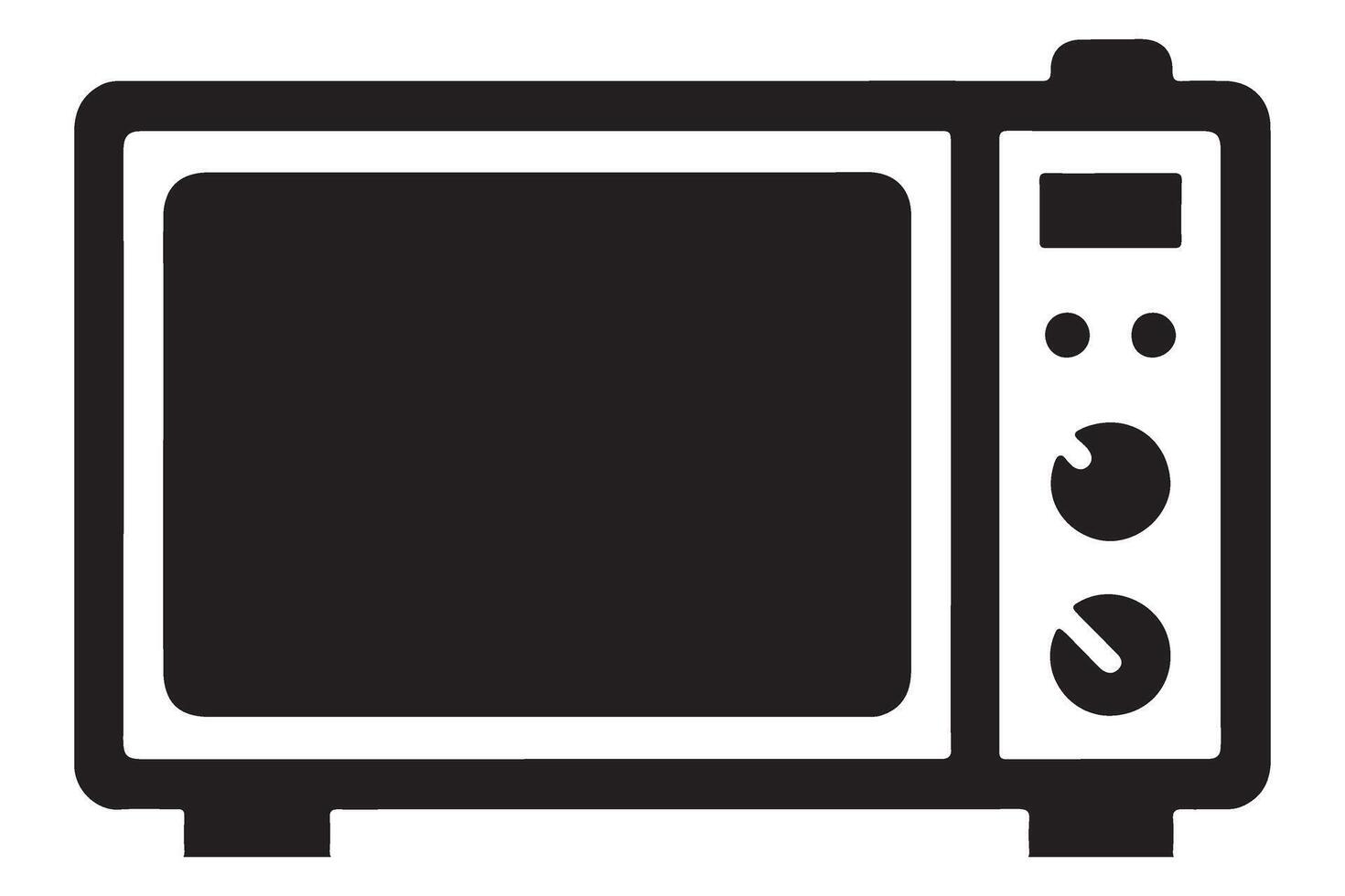 Modern Microwave Oven Illustration Kitchen Appliance Essential Cooking Tool vector