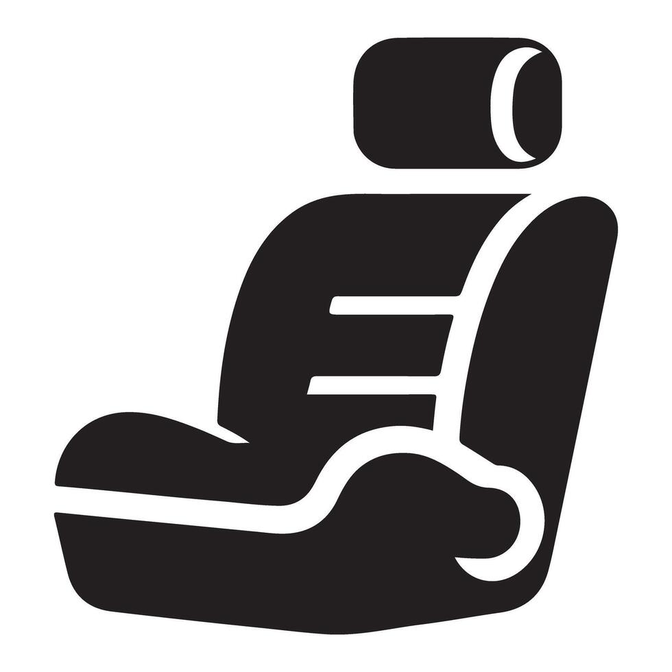 Ergonomic car seat illustration comfortable journey experience theme vector