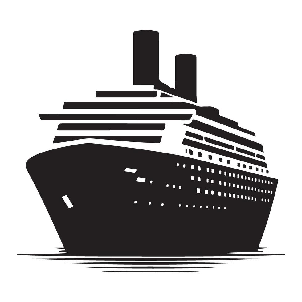Luxury Cruise Ship Illustration Vacation and Travel Adventures Await vector