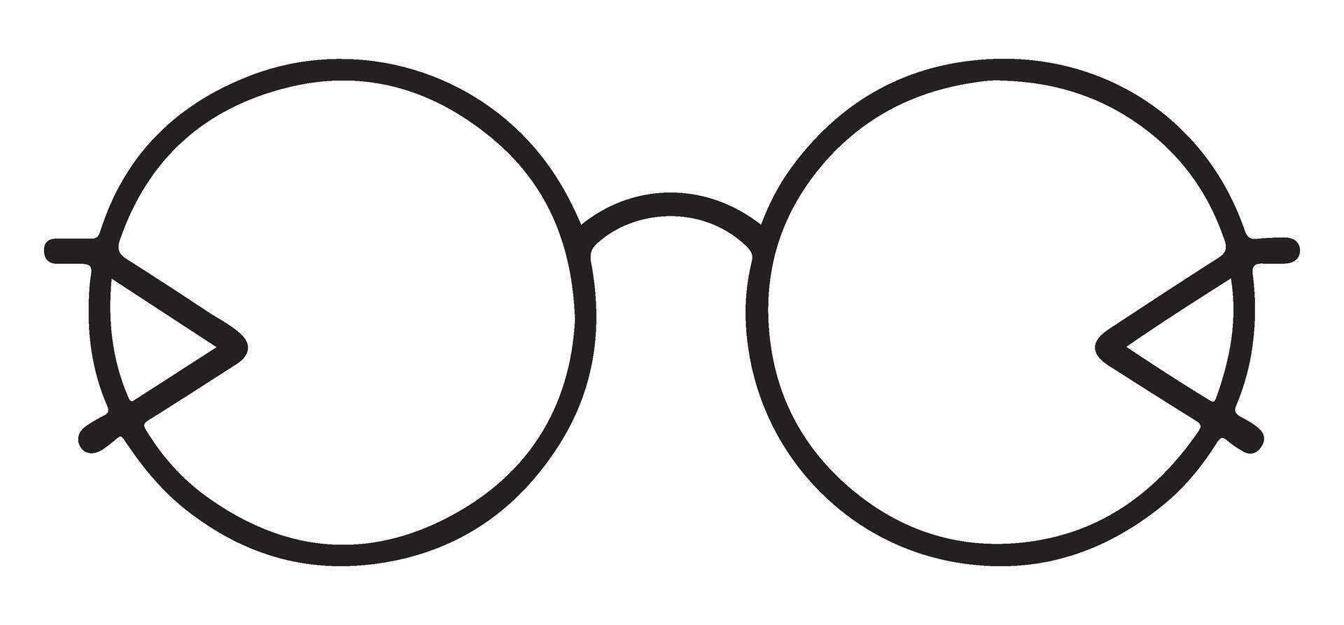 Outline Round Glasses Illustration Design Element for Vision vector