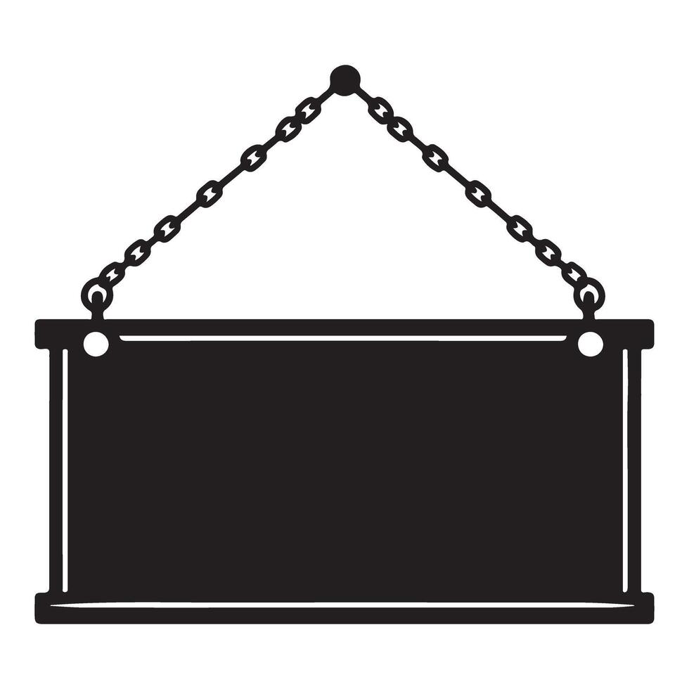 Hanging Signboard Illustration for Business Advertising and Promotion vector