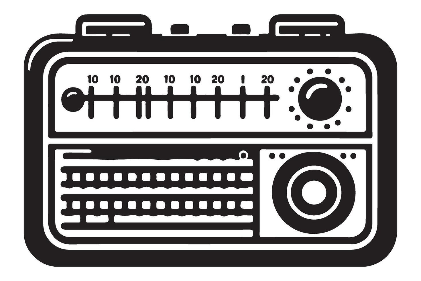 Vintage Radio Silhouette A Classic Communication Device Art vector