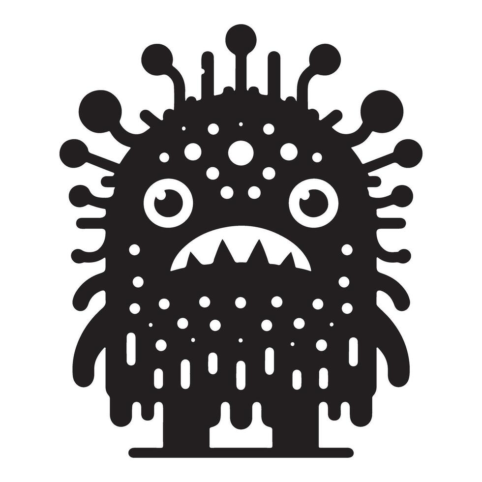 Scary Monster Illustration Perfect for Halloween Decorations and Designs vector