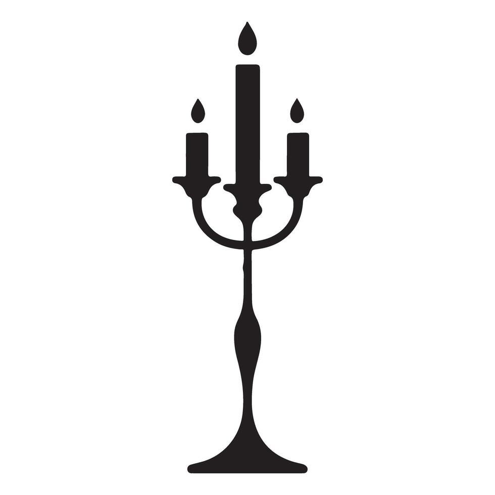 Elegant Candelabra Silhouette for Festive Occasions and Decor vector