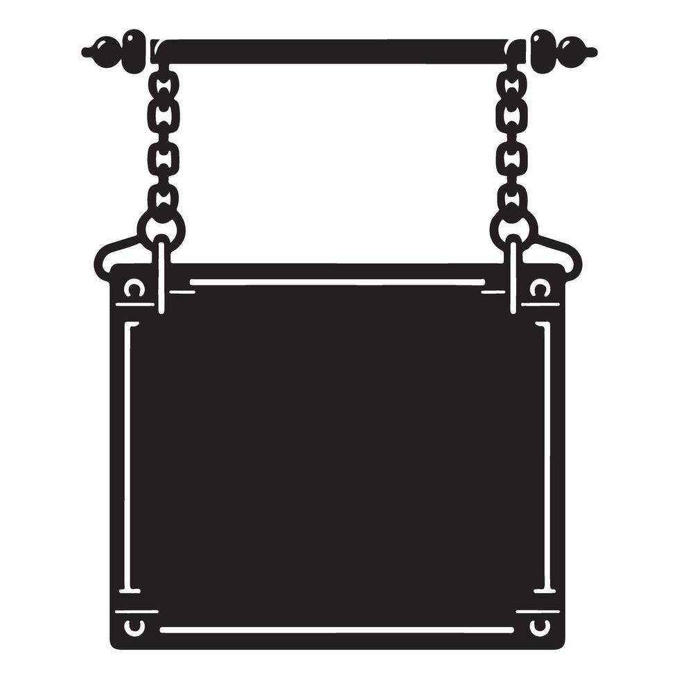 Elegant Hanging Signboard Illustration for Shop or Business Display vector