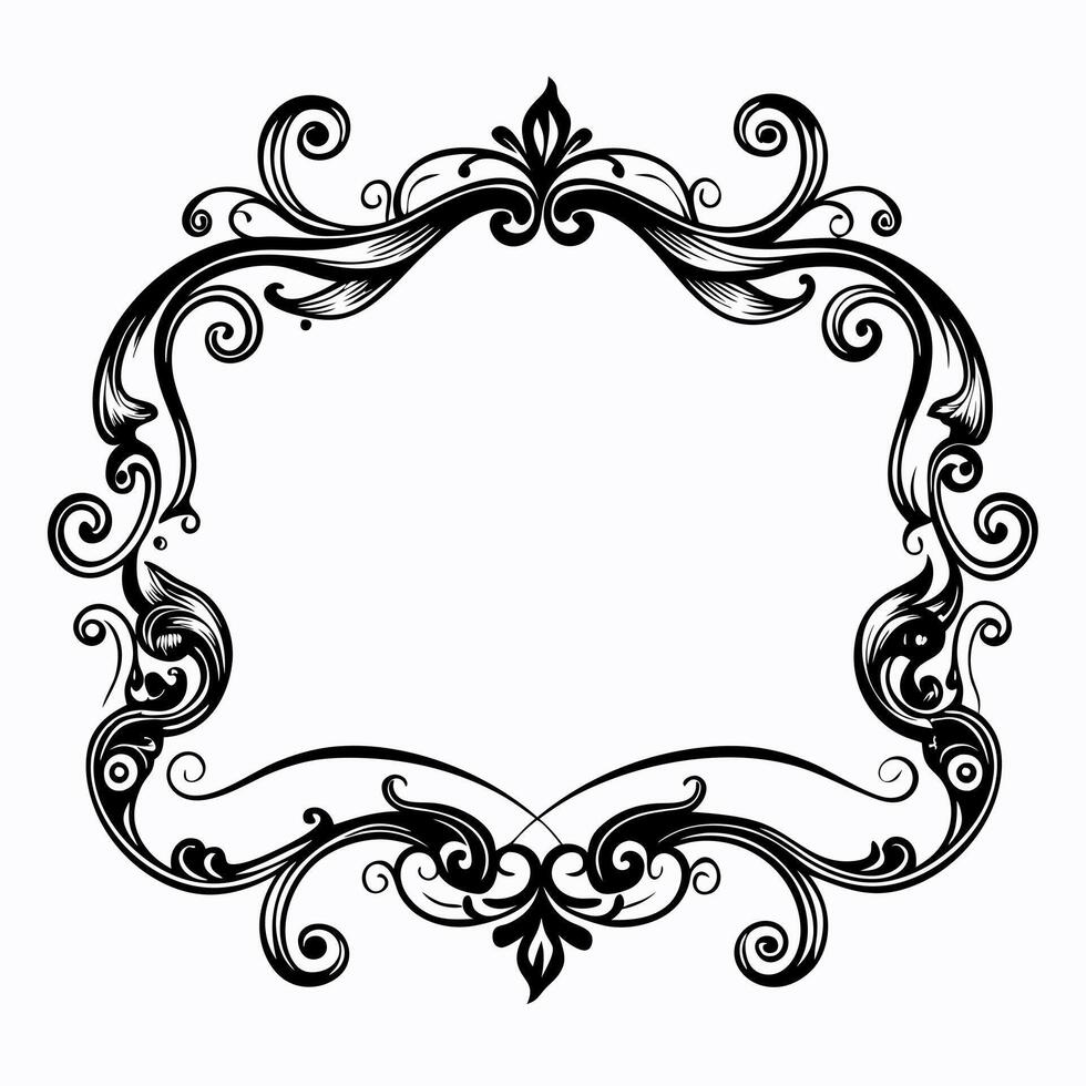 Elegant Vintage Ornate Frame Design for Invitations and Decor vector