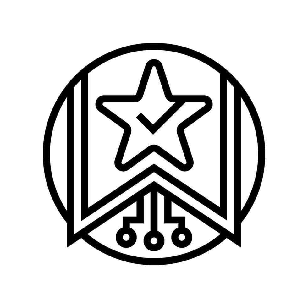 personalized recommendation star deep learning line icon illustration vector