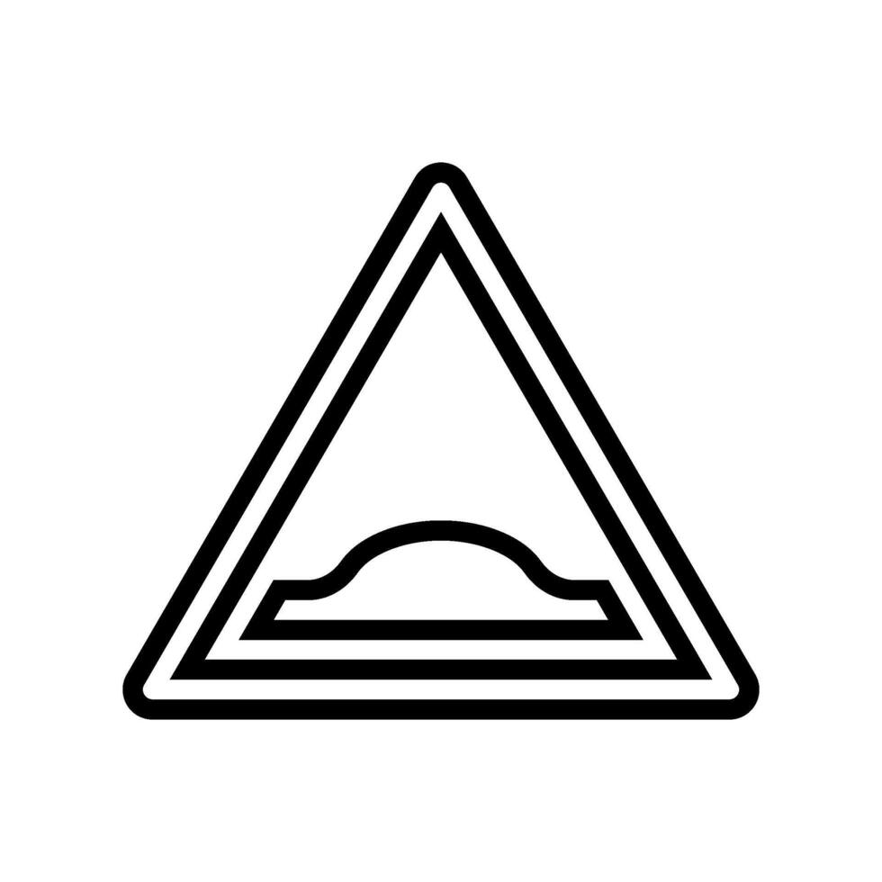 speed bumps car driving obstacles line icon illustration vector