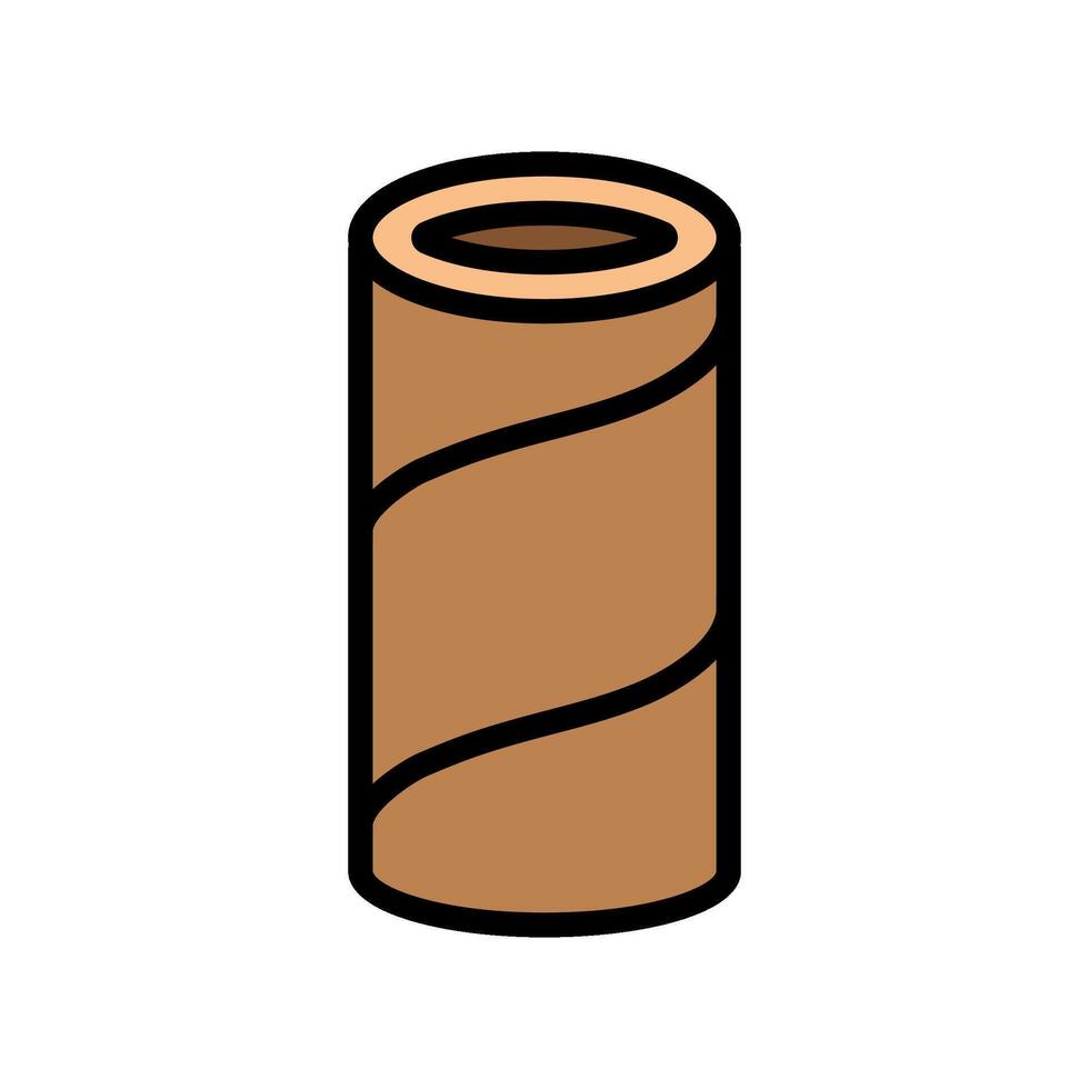 tube cardboard packaging color icon illustration vector