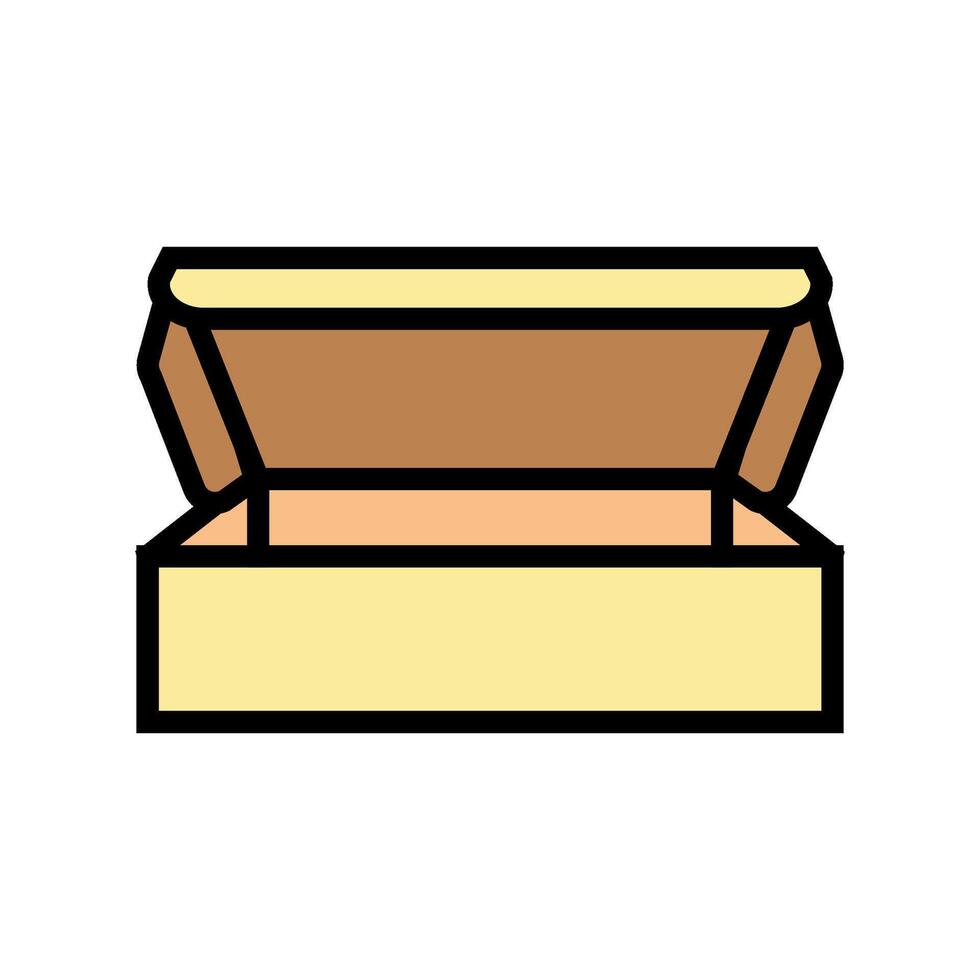 mailer box cardboard packaging color icon illustration vector