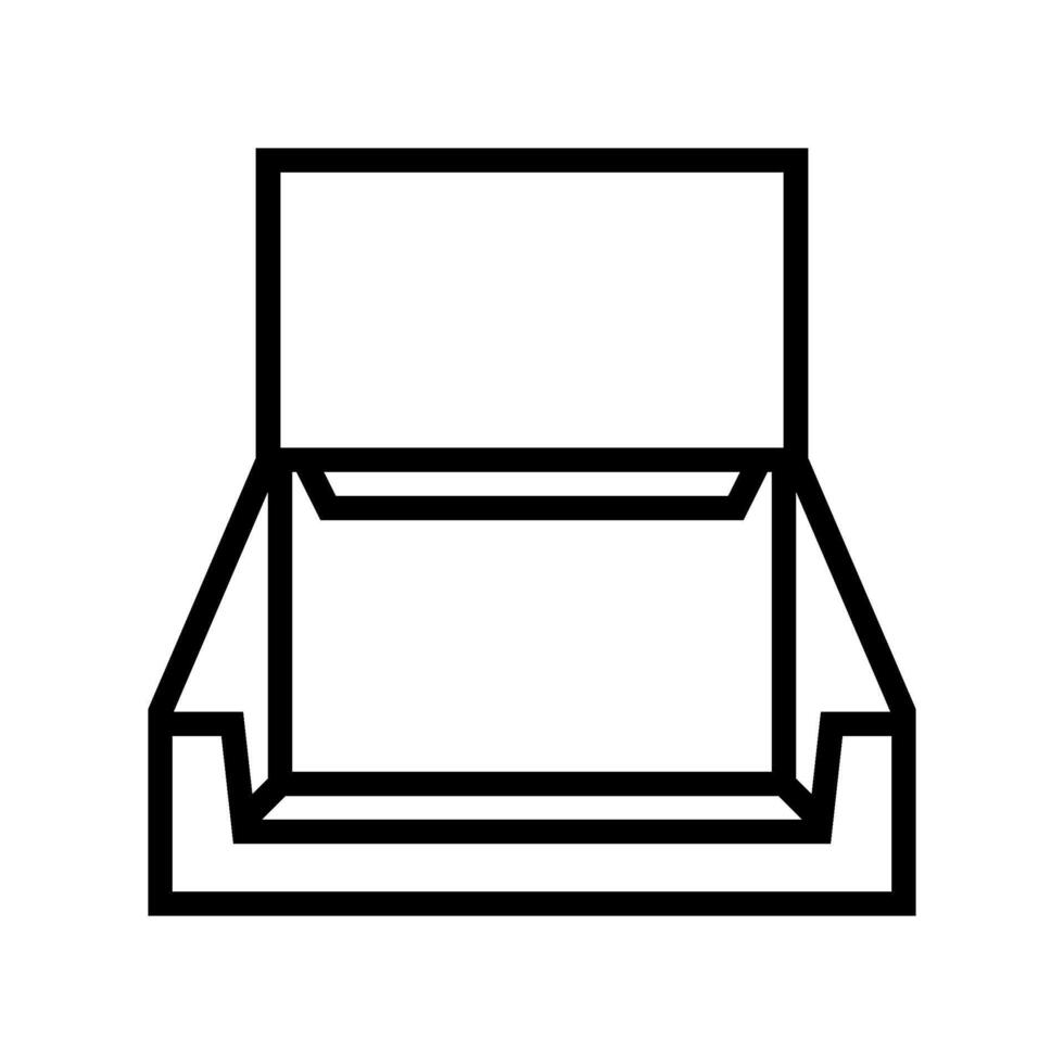 display box cardboard packaging line icon illustration vector