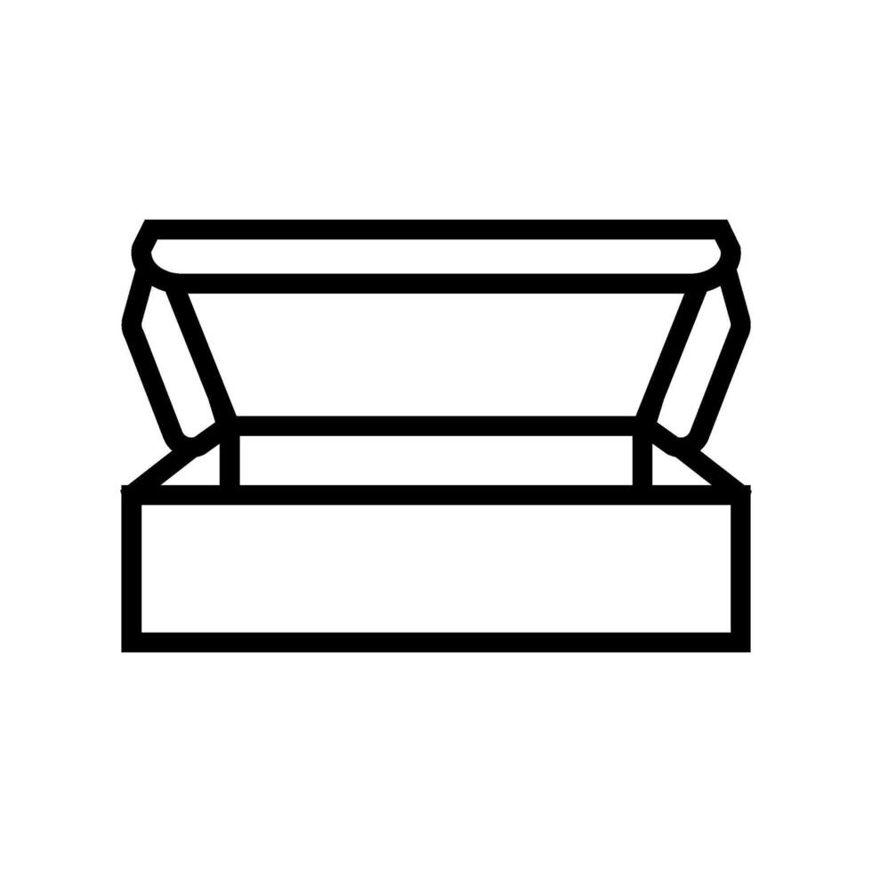 mailer box cardboard packaging line icon illustration vector