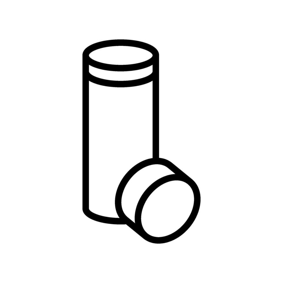 tube cap cardboard packaging line icon illustration vector