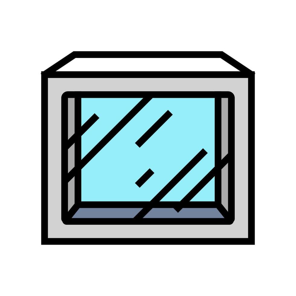 box window cardboard packaging color icon illustration vector