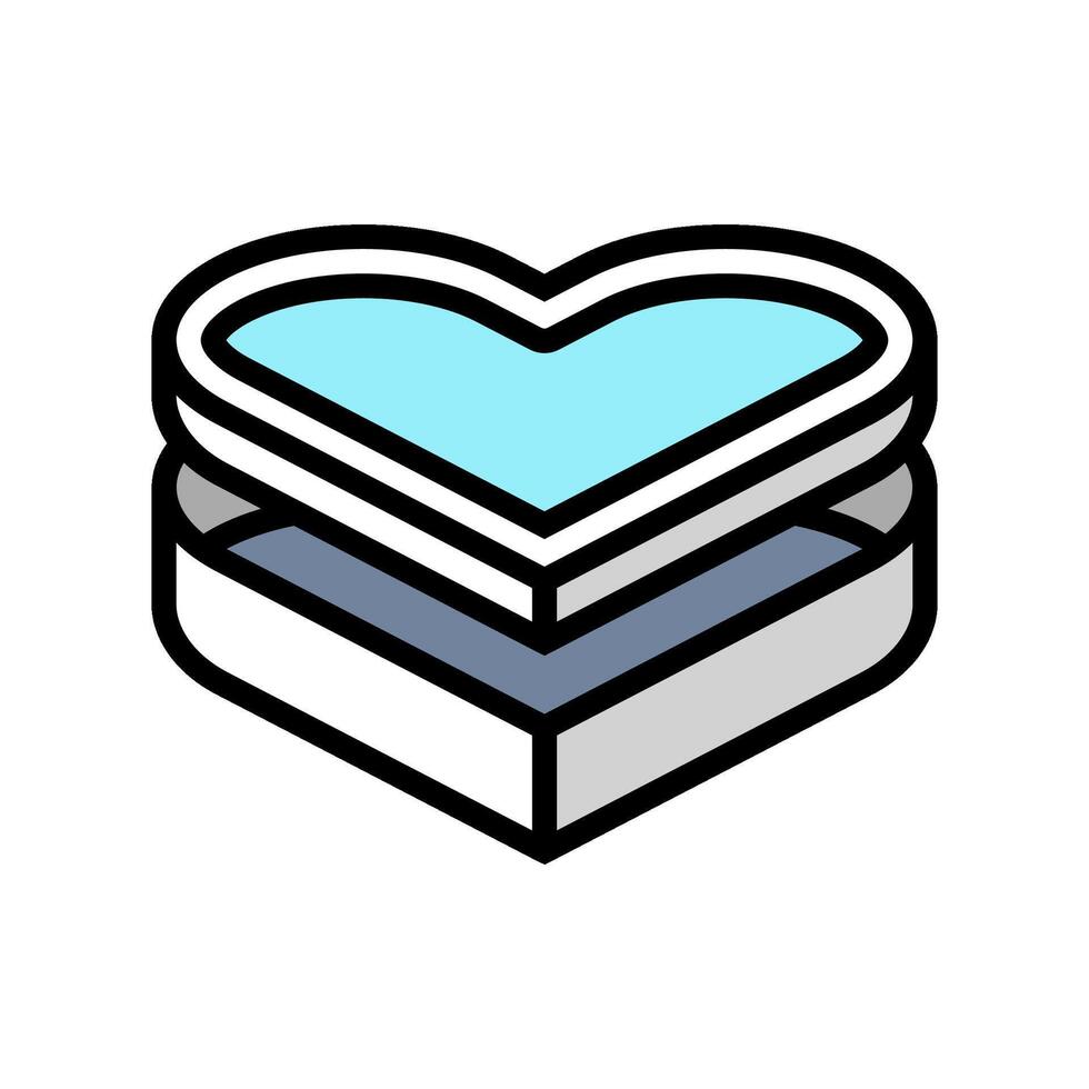custom shaped box cardboard packaging color icon illustration vector
