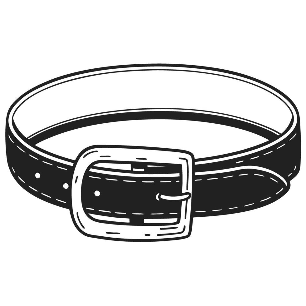 black leather belt with silver buckle fashion accessory symbolizing and practical use vector