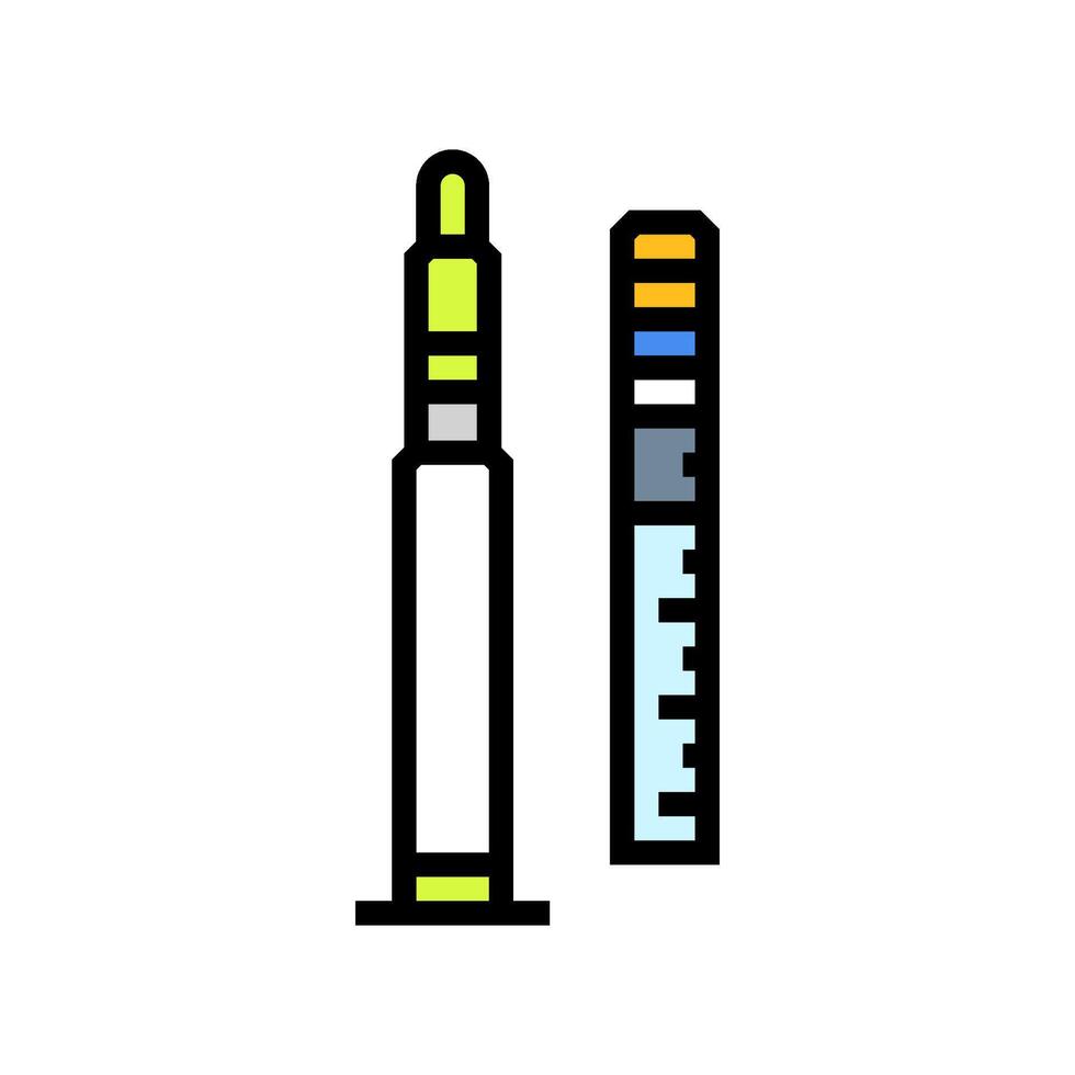 syringe cardiac injection cardiology color icon illustration vector