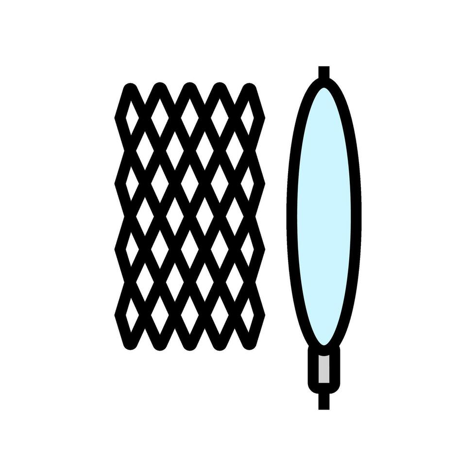 coronary stent cardiology color icon illustration vector
