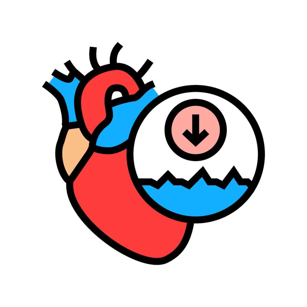 bradycardia cardiology disease color icon illustration vector