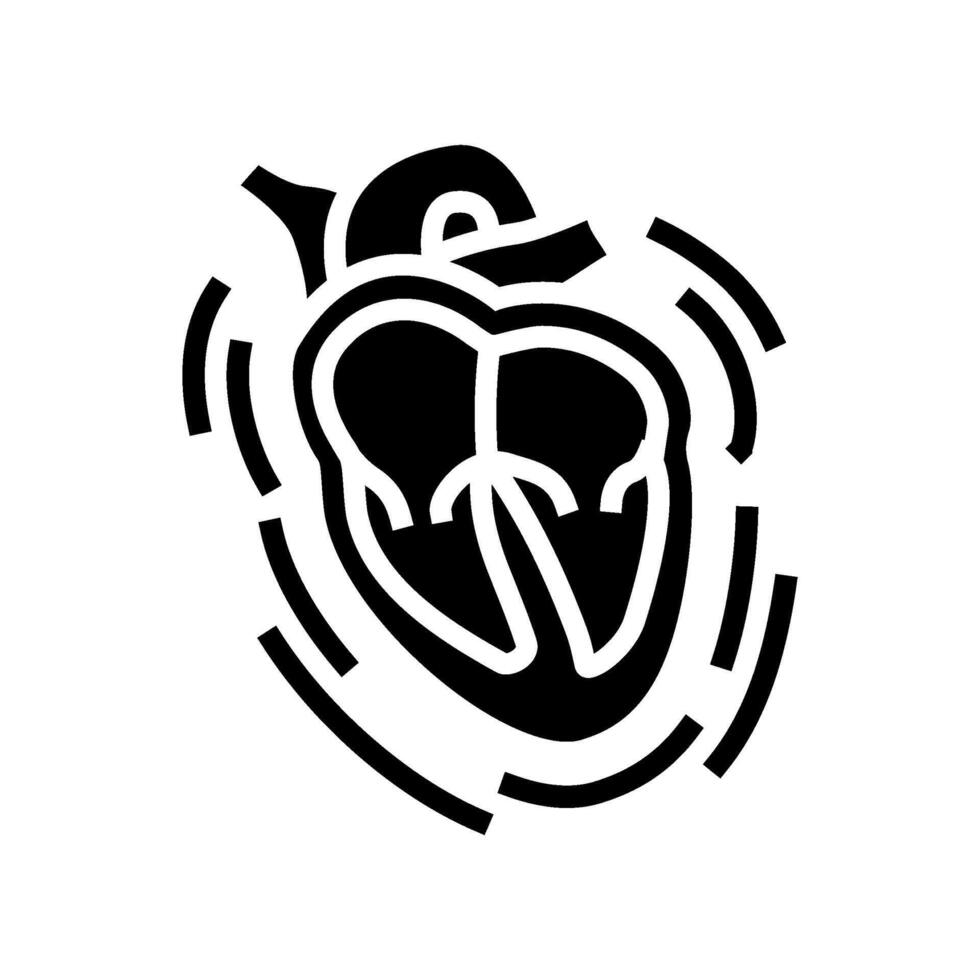 endocarditis cardiology disease glyph icon illustration vector