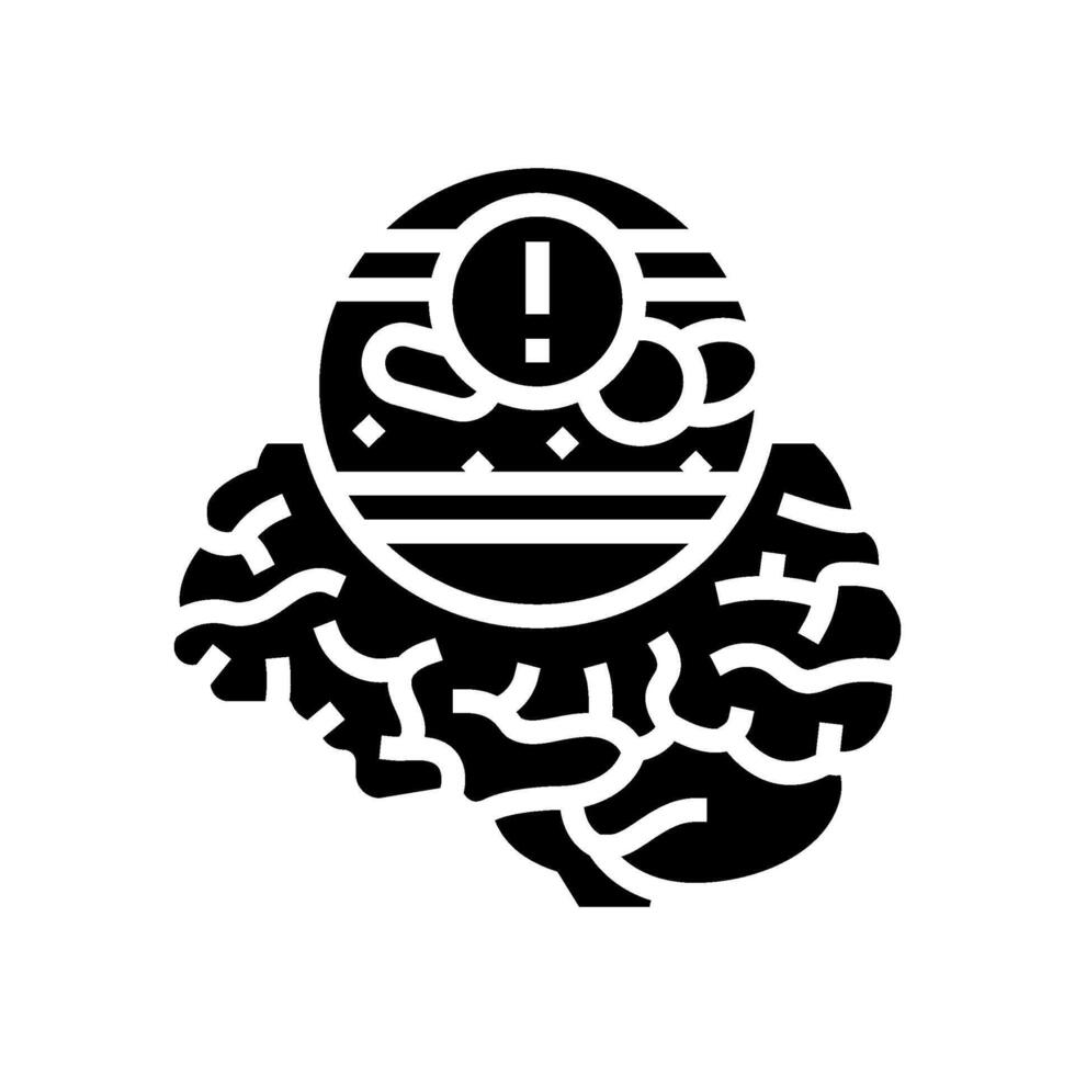 stroke caused cardiovascular issues glyph icon illustration vector