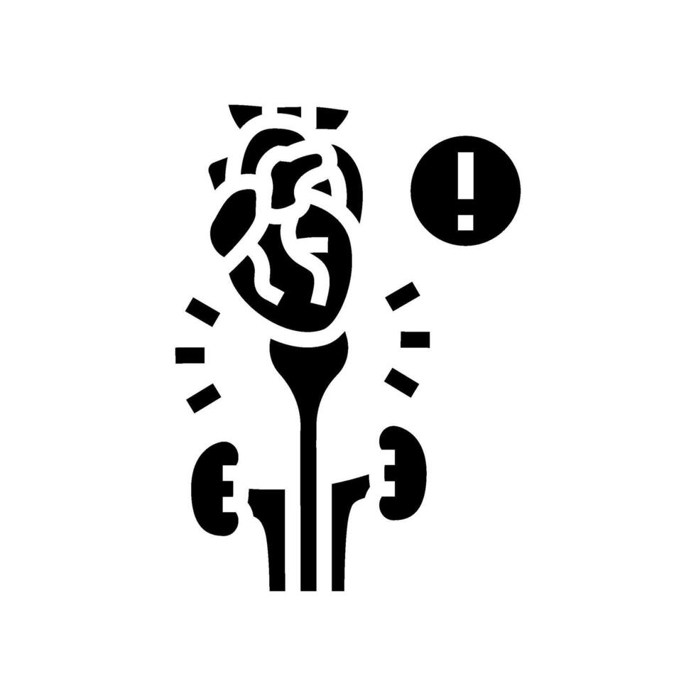 aortic aneurysm cardiology disease glyph icon illustration vector