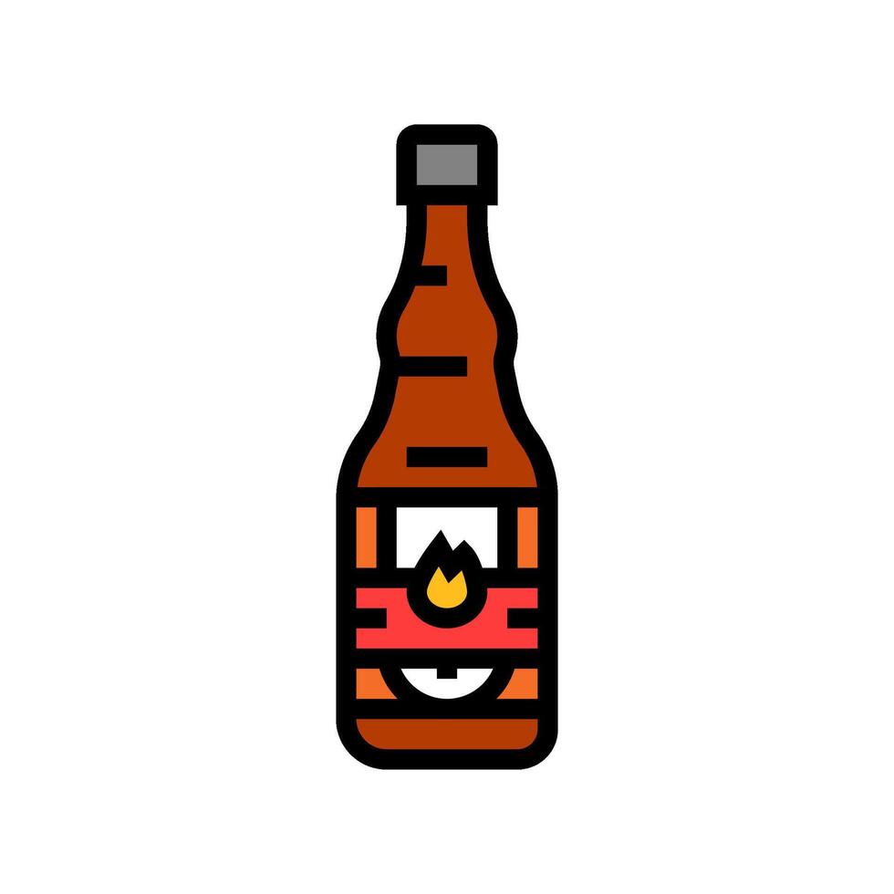 hot sauce condiment color icon illustration vector