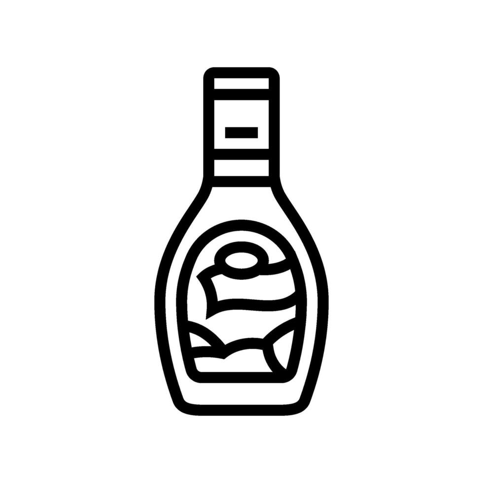 ranch dressing condiment line icon illustration vector